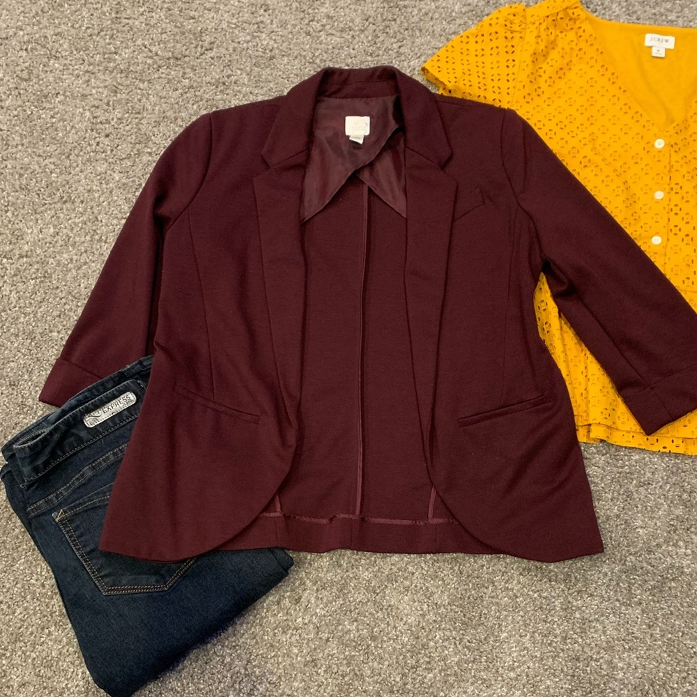 Lauren Conrad Wine Blazer